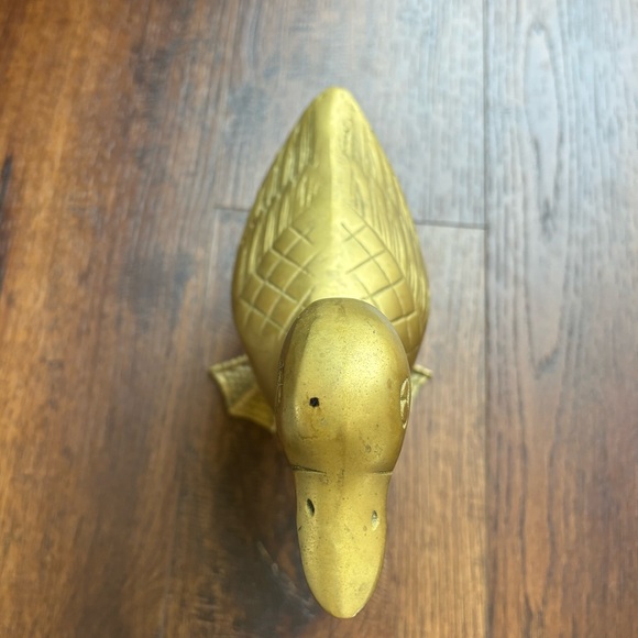 Gold Brass Solid Heavy Goose 10.5 Inches Tall - Picture 5 of 5